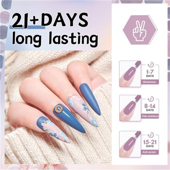 27 Colors Nail Polish Kit with U V Light, U V LED Nail Dryer Lamp Curing Gel - Picture 6 of 8